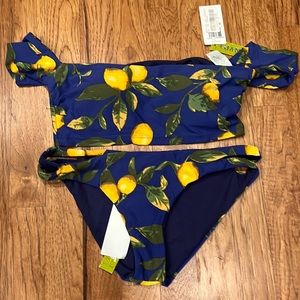 Gianni bini bikini bandeau set navy brand new with tag size small